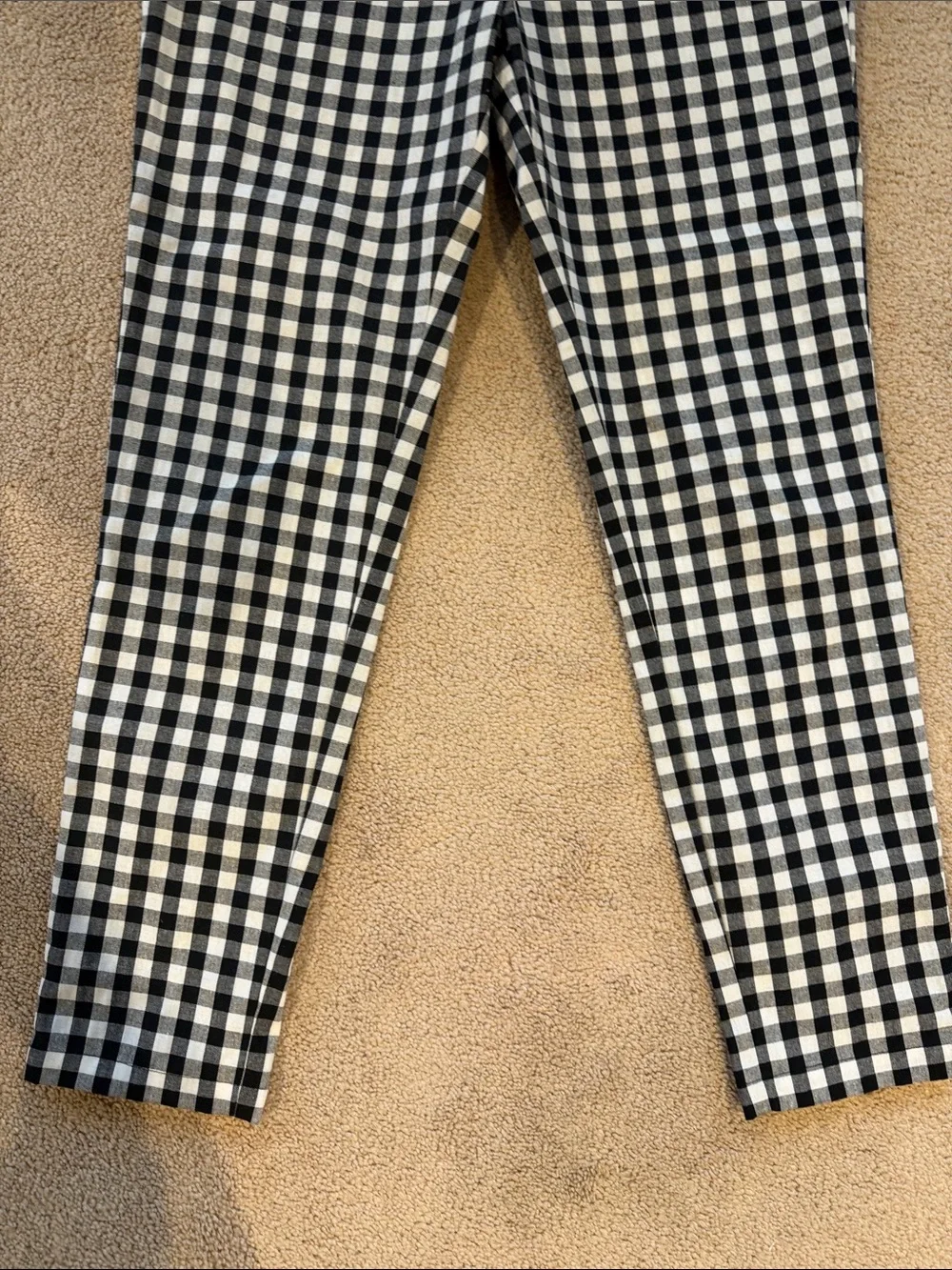 superdown Black & White Gingham Ankle Pants